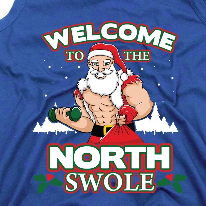 North Swole Santa Claus Weight Lifting Christmas Gym Workout Gift Tank Top