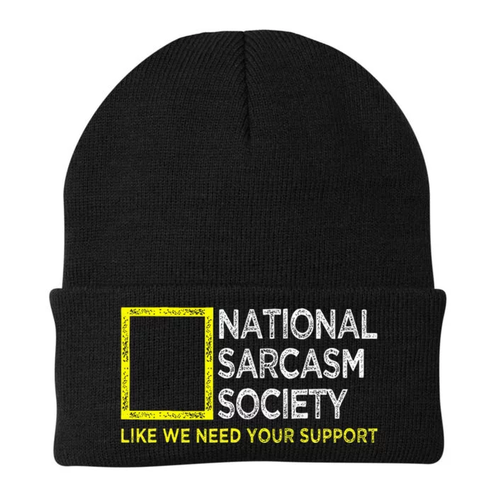 National Sarcasm Society Satirical Vintage Design Sarcasm Knit Cap Winter Beanie