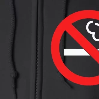 No Smoking Symbol Full Zip Hoodie