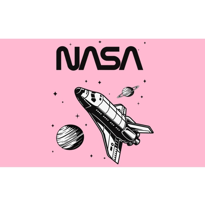 NASA Space Shuttle Saturn Planet Worm Logo Bumper Sticker