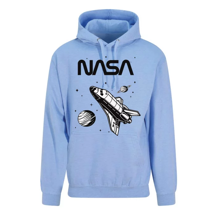 NASA Space Shuttle Saturn Planet Worm Logo Unisex Surf Hoodie