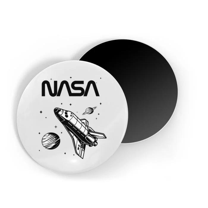 NASA Space Shuttle Saturn Planet Worm Logo Magnet