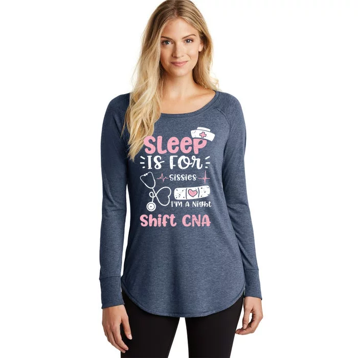 Night Shift: Sleep Is For Sissies Im A Night Shift Nurse Gift Women's Perfect Tri Tunic Long Sleeve Shirt