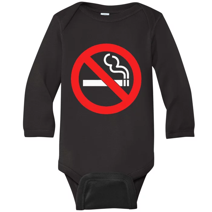 No Smoking Symbol Baby Long Sleeve Bodysuit