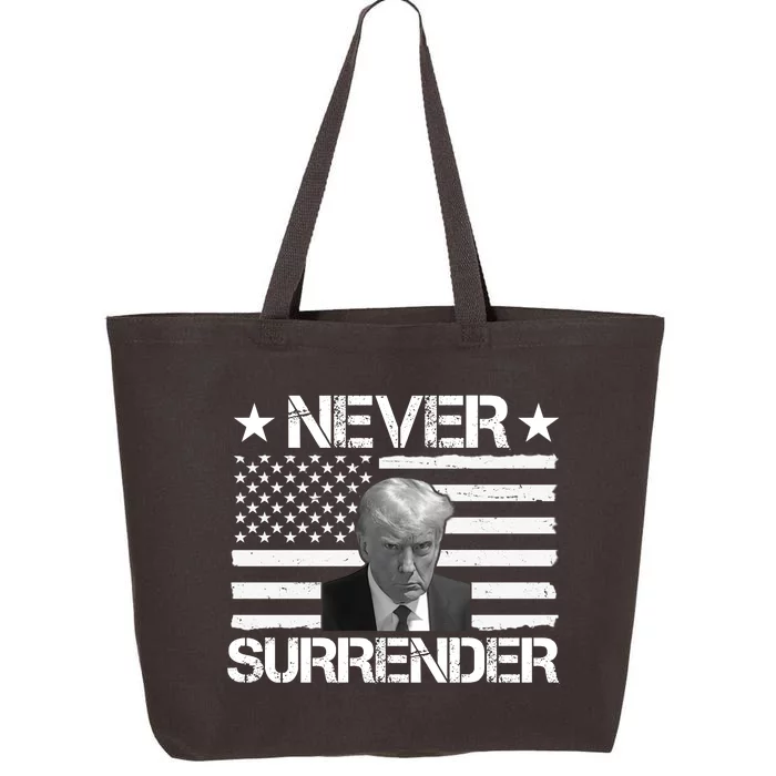 Never Surrender Trump American Flag 25L Jumbo Tote