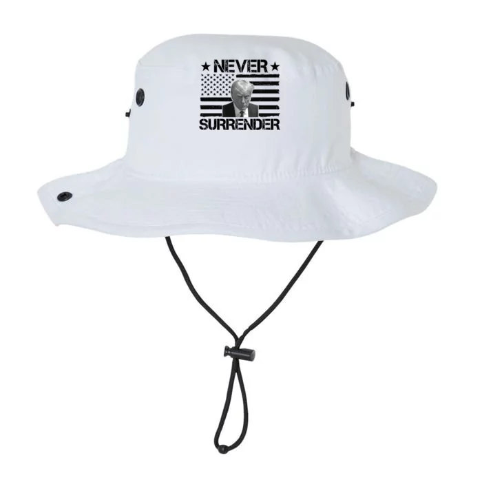 Never Surrender Trump American Flag Legacy Cool Fit Booney Bucket Hat