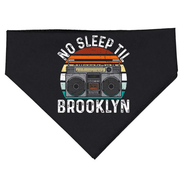 No Sleep Til Brooklyn Old School Portable Stereo USA-Made Doggie Bandana