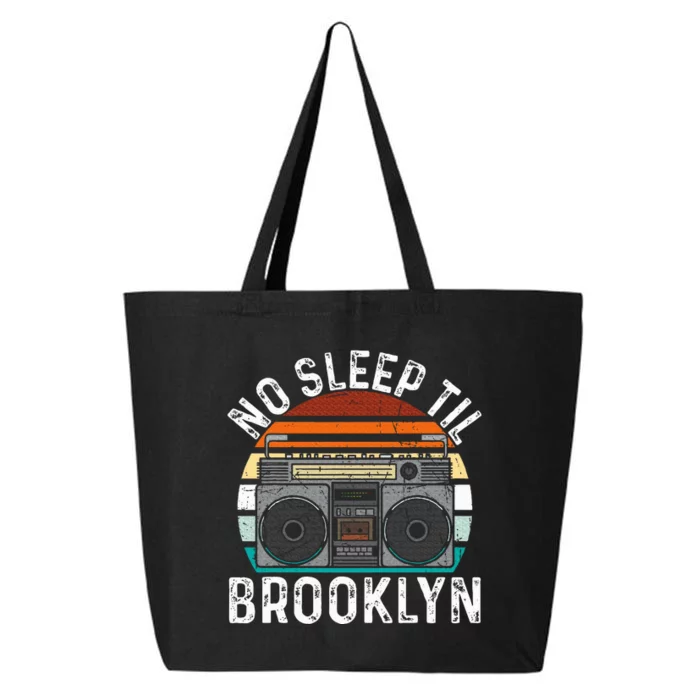 No Sleep Til Brooklyn Old School Portable Stereo 25L Jumbo Tote