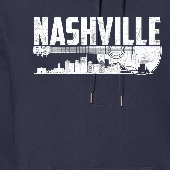 Nashville Skyline Tennessee Country Music Guitar Player Premium Hoodie