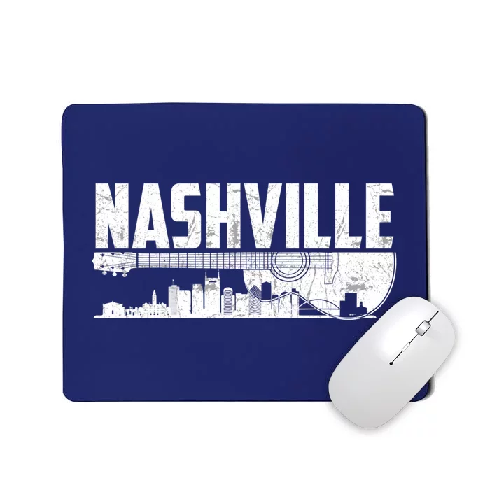 Nashville Skyline Tennessee Country Music Guitar Player Mousepad