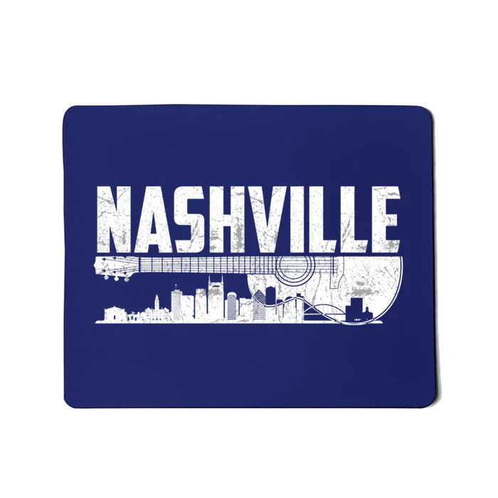 Nashville Skyline Tennessee Country Music Guitar Player Mousepad