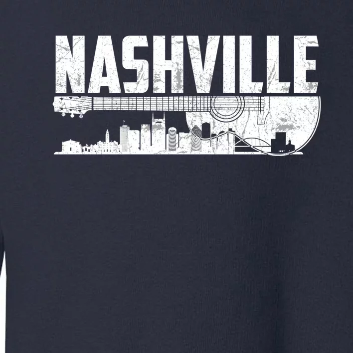 Nashville Skyline Tennessee Country Music Guitar Player Toddler Sweatshirt