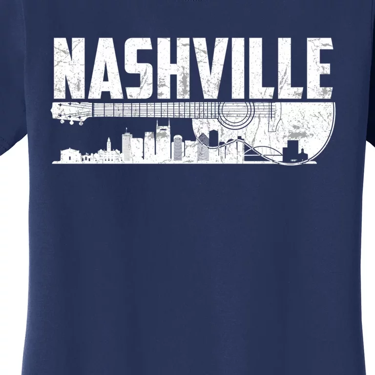 Nashville Skyline Tennessee Country Music Guitar Player Women's T-Shirt