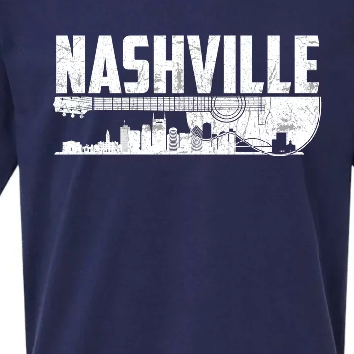 Nashville Skyline Tennessee Country Music Guitar Player Sueded Cloud Jersey T-Shirt