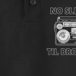 No Sleep Til Brooklyn Old School Boombox Dry Zone Grid Performance Polo