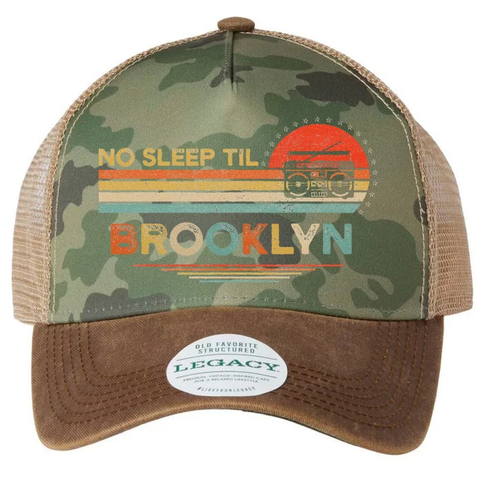 No Sleep Til Brooklyn Old School Portable Stereo Retro Legacy Tie Dye Trucker Hat