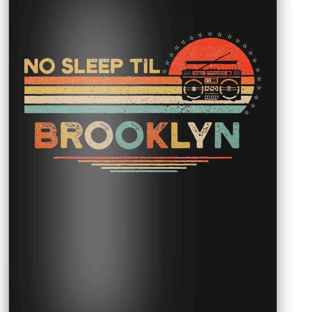 No Sleep Til Brooklyn Old School Portable Stereo Retro Poster