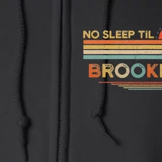 No Sleep Til Brooklyn Old School Portable Stereo Retro Full Zip Hoodie