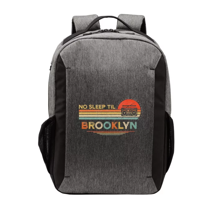 No Sleep Til Brooklyn Old School Portable Stereo Retro Vector Backpack