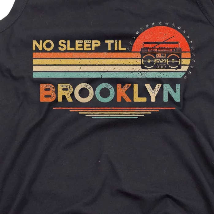 No Sleep Til Brooklyn Old School Portable Stereo Retro Tank Top