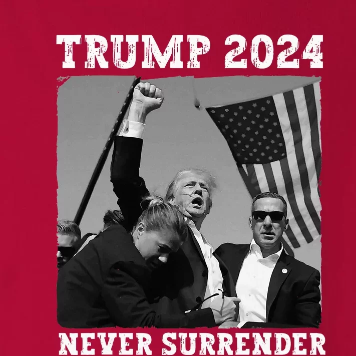 Never Surrender Trump 2024 Save America Trump Toddler Long Sleeve Shirt