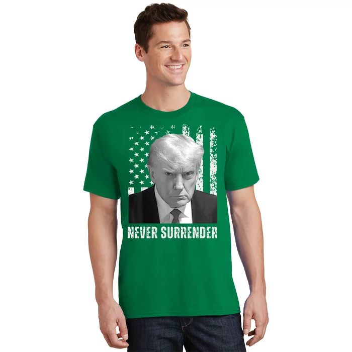 Never Surrender Trump Mugshot T-Shirt