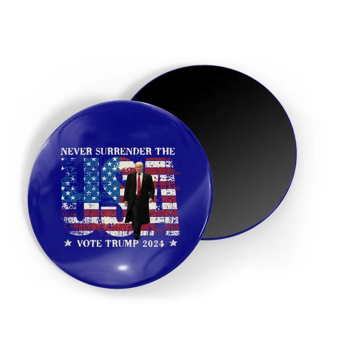 Never Surrender The Usa Grunge Vote Trump 2024 Meaningful Gift Magnet