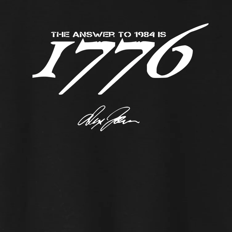 Never Surrender The Answer To 1984 Is 1776 Women's Crop Top Tee