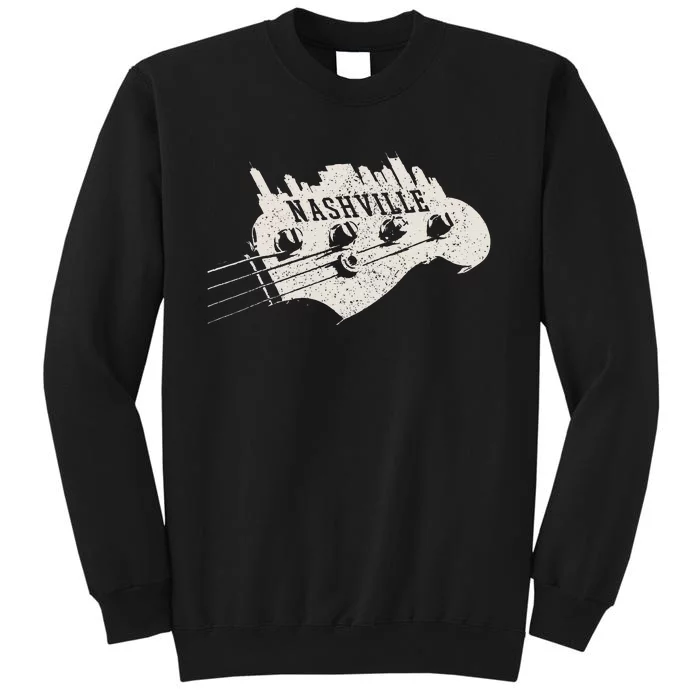 Nashville Skyline Tennessee Country Music City Vintage Tall Sweatshirt