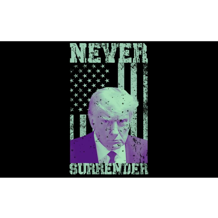 Never Surrender Trump Mugshot Bumper Sticker