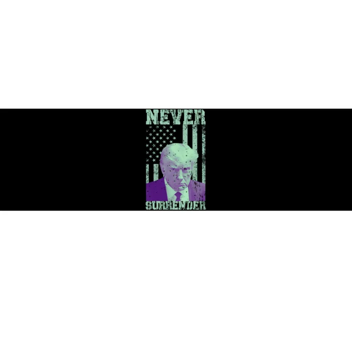 Never Surrender Trump Mugshot Bumper Sticker