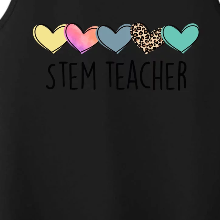 Novelty Stem Teacher Life Heart Stem Teacher Appreciation Gift Performance Tank