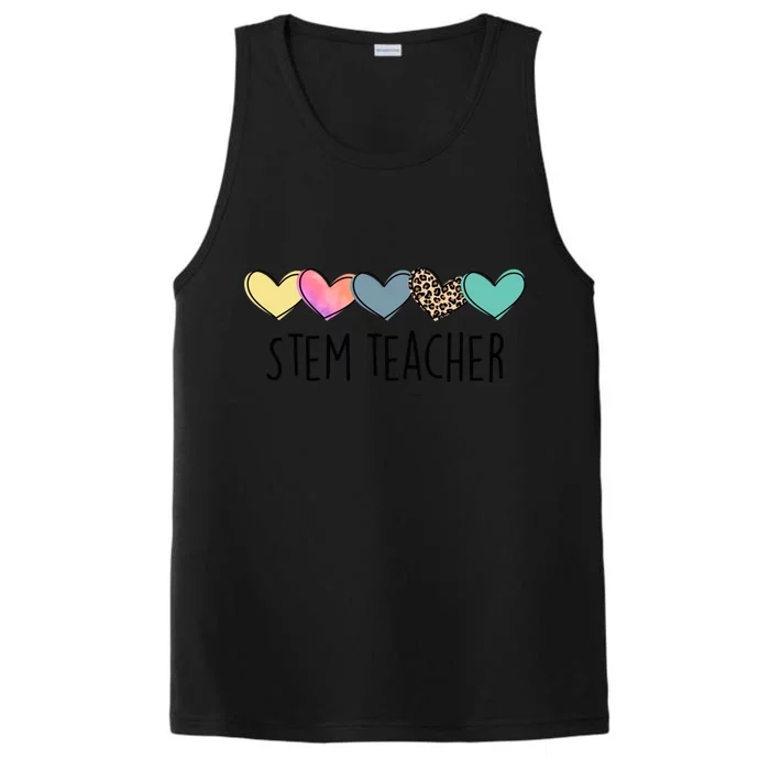 Novelty Stem Teacher Life Heart Stem Teacher Appreciation Gift Performance Tank