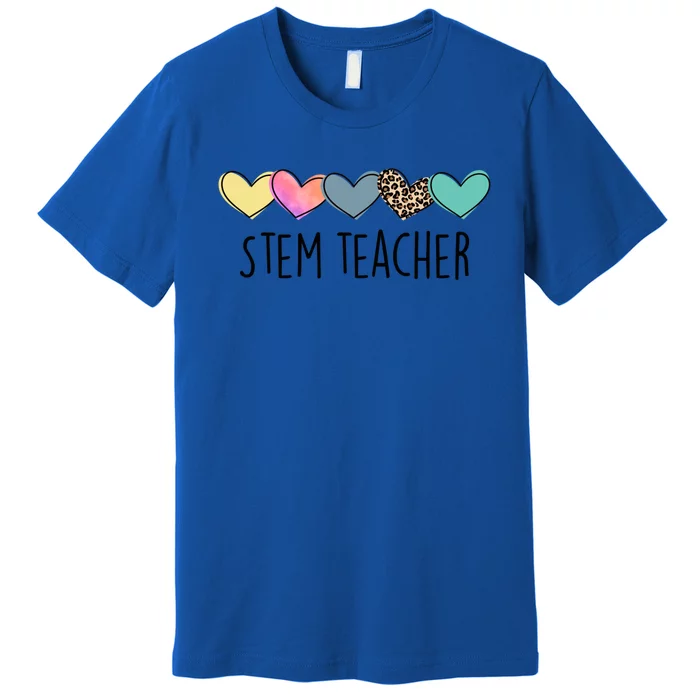 Novelty Stem Teacher Life Heart Stem Teacher Appreciation Gift Premium T-Shirt