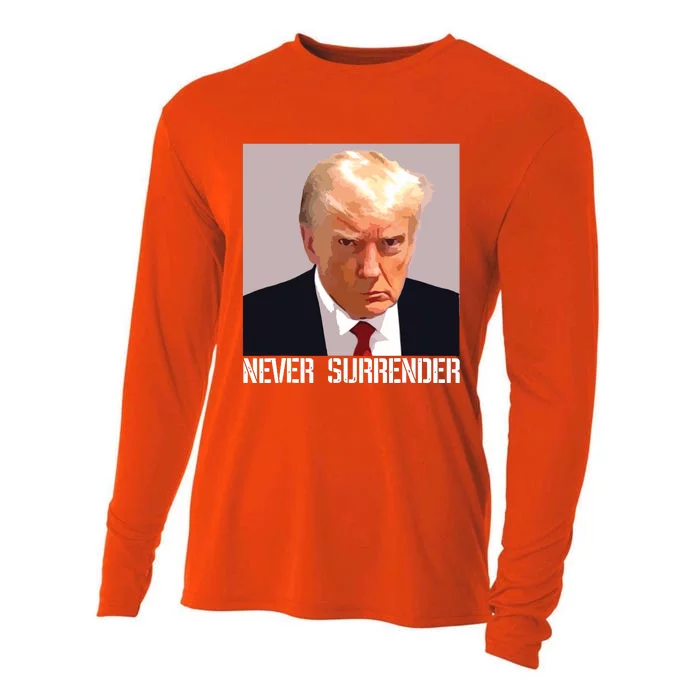 Never Surrender Trump Legend Trump Free Trump Cooling Performance Long Sleeve Crew