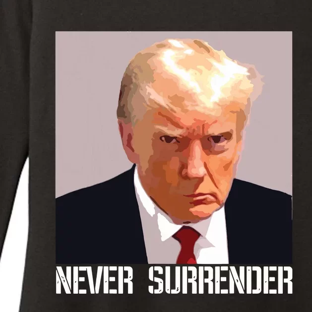 Never Surrender Trump Legend Trump Free Trump Womens CVC Long Sleeve Shirt