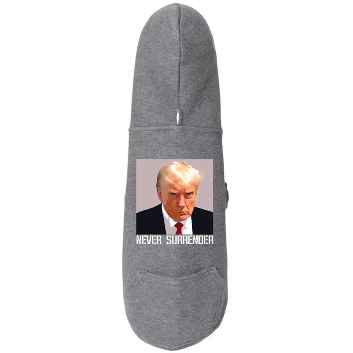 Never Surrender Trump Legend Trump Free Trump Doggie 3-End Fleece Hoodie