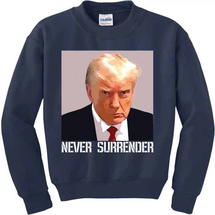 Never Surrender Trump Legend Trump Free Trump Kids Sweatshirt