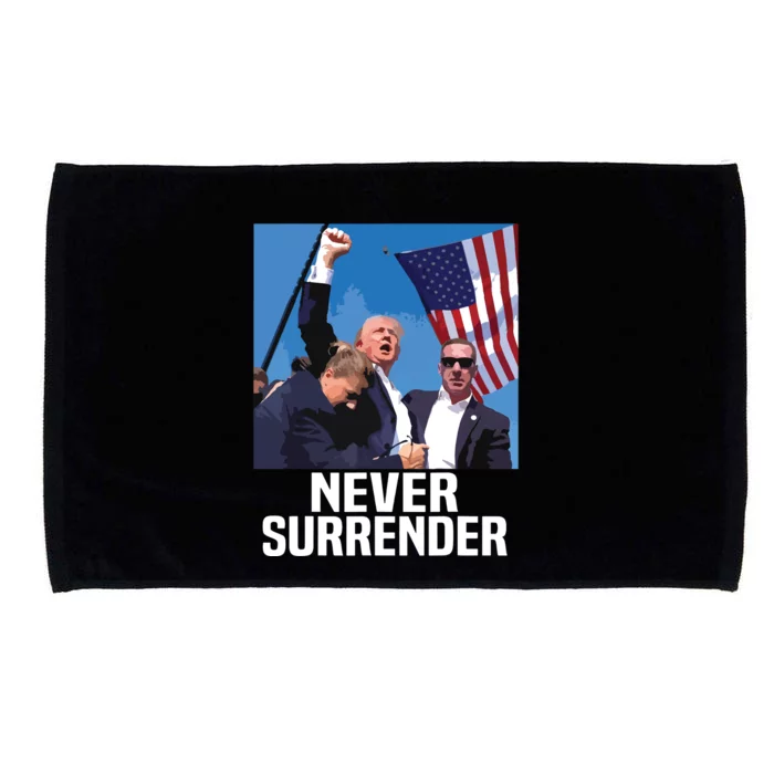 Never Surrender Trump Microfiber Hand Towel