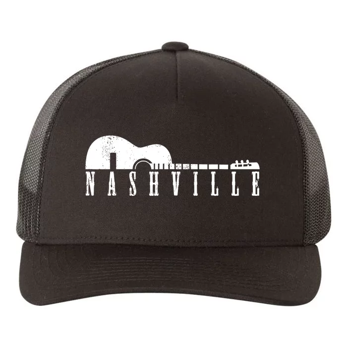 Nashville Skyline Tennessee Country Music Guitar Player Yupoong Adult 5-Panel Trucker Hat