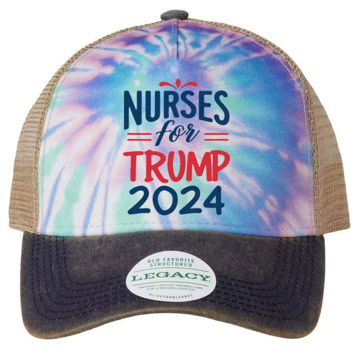 Nurses Support Trump 2024 Reelection Nurses For Trump 2024 Legacy Tie Dye Trucker Hat