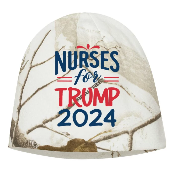 Nurses Support Trump 2024 Reelection Nurses For Trump 2024 Kati - Camo Knit Beanie