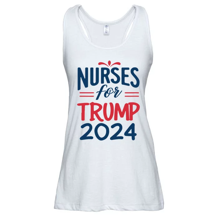 Nurses Support Trump 2024 Reelection Nurses For Trump 2024 Ladies Essential Flowy Tank