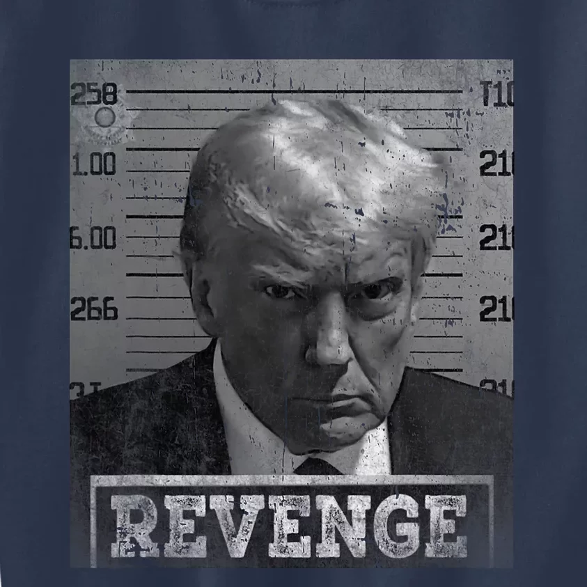 Never Surrender! Trump 2024 Mug Shot President Revenge Kids Sweatshirt