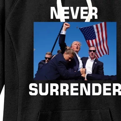 Never Surrender Trump Pennsylvania Rally Women's Fleece Hoodie