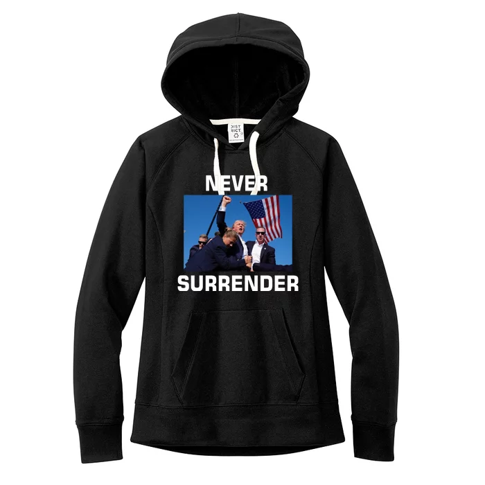 Never Surrender Trump Pennsylvania Rally Women's Fleece Hoodie