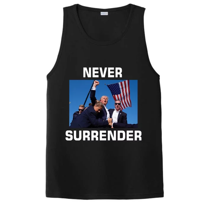 Never Surrender Trump Pennsylvania Rally Performance Tank