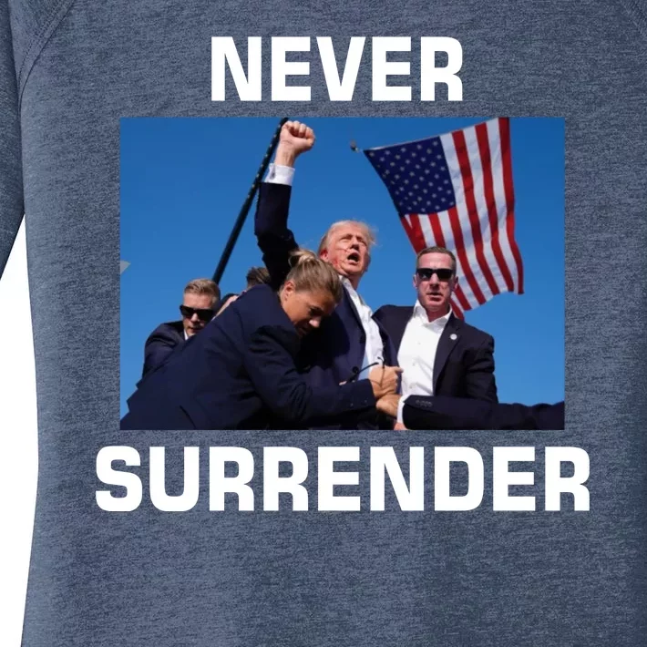 Never Surrender Trump Pennsylvania Rally Women's Perfect Tri Tunic Long Sleeve Shirt