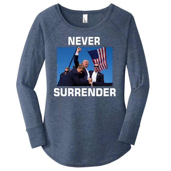 Never Surrender Trump Pennsylvania Rally Women's Perfect Tri Tunic Long Sleeve Shirt