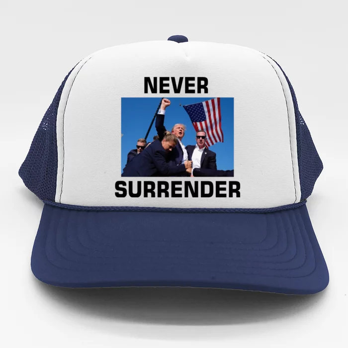 Never Surrender Trump Pennsylvania Rally Trucker Hat